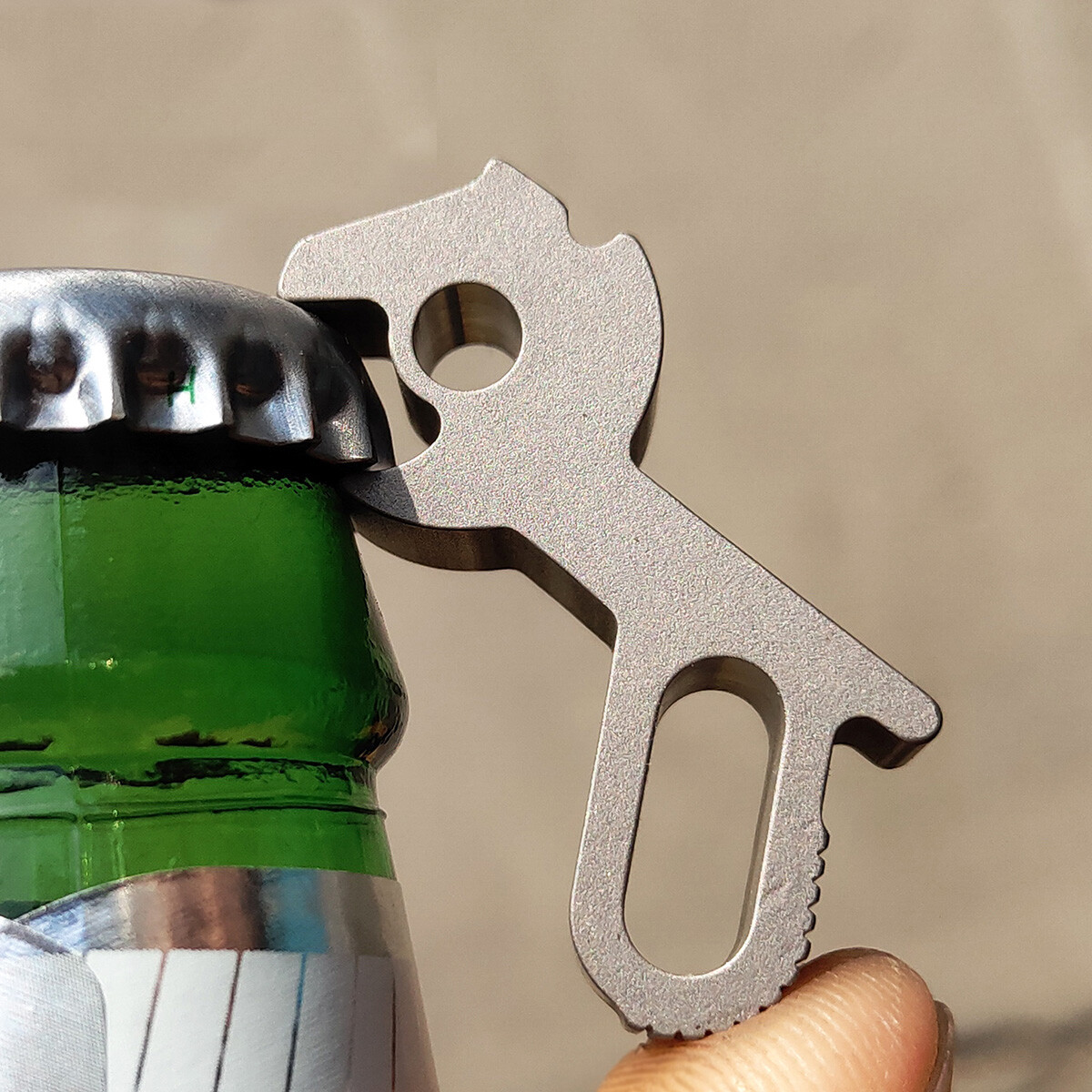 EDC GEAR Titanium Alloy Multi Tools Keychain Pocket Tool Bottle Opener Pendant