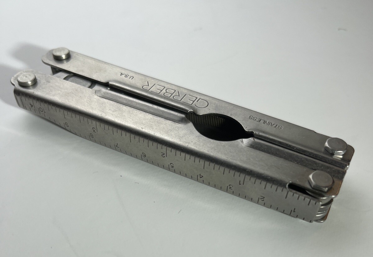 Vintage Gerber Multi Tool Stainless Steel Made USA File Leather Sheath NEW