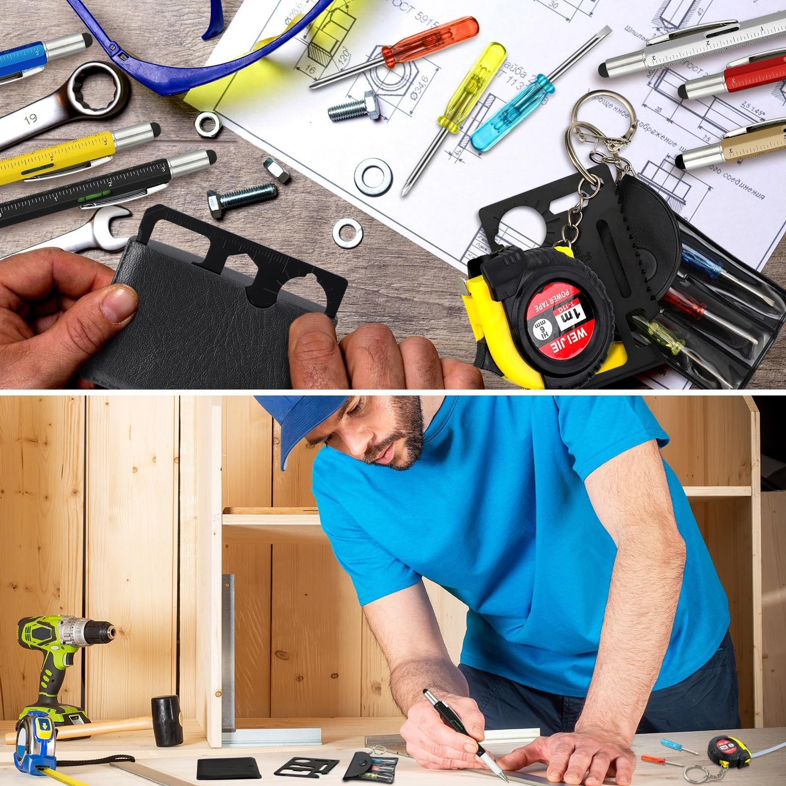 24 Pcs Mini Screwdriver Keychain Multitool Set – Father’s Day Gifts for Men
