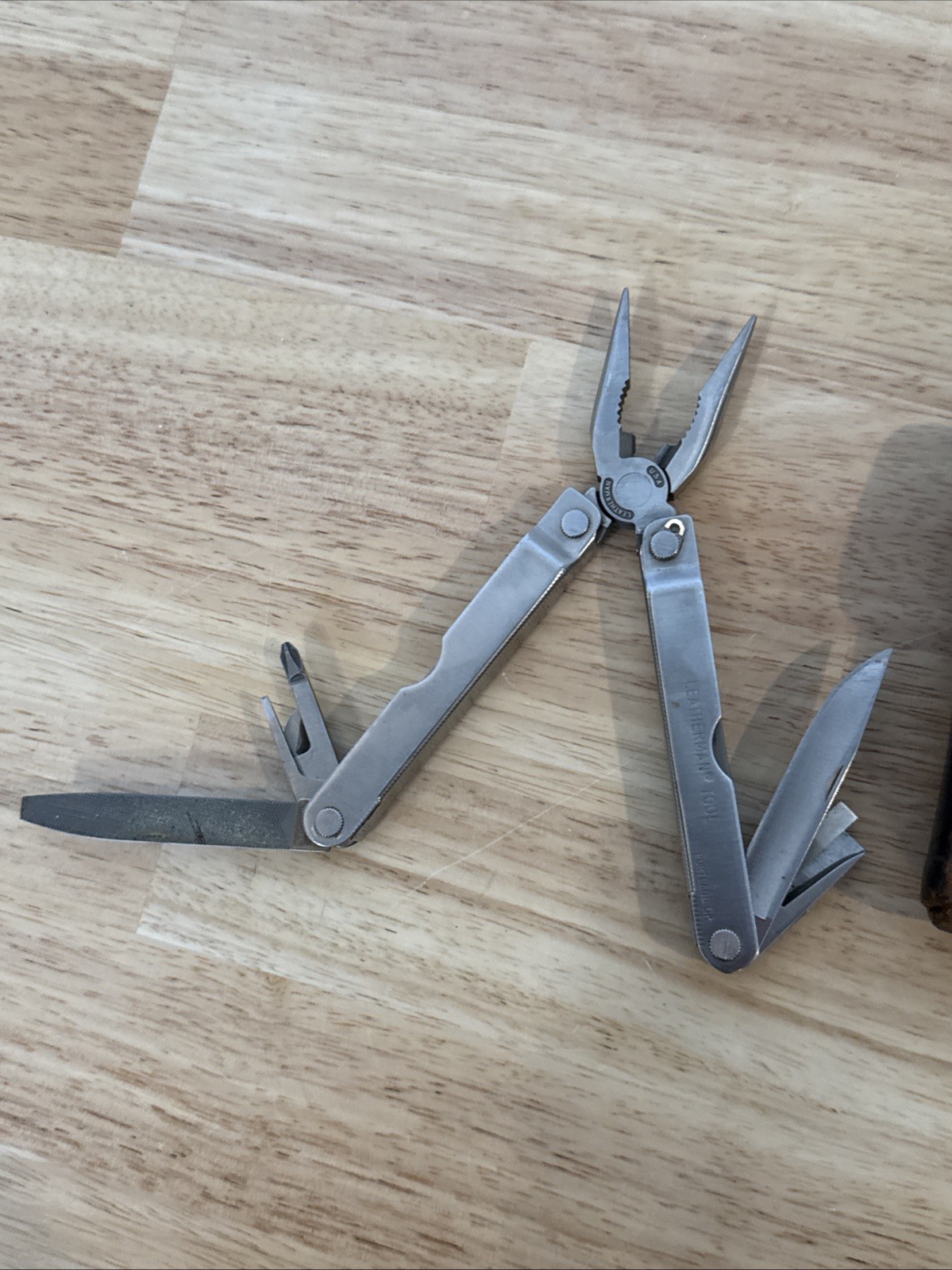 Vintage Original Leatherman PST Multi-Tool 1997 Stainless Steel & Leather Sheath
