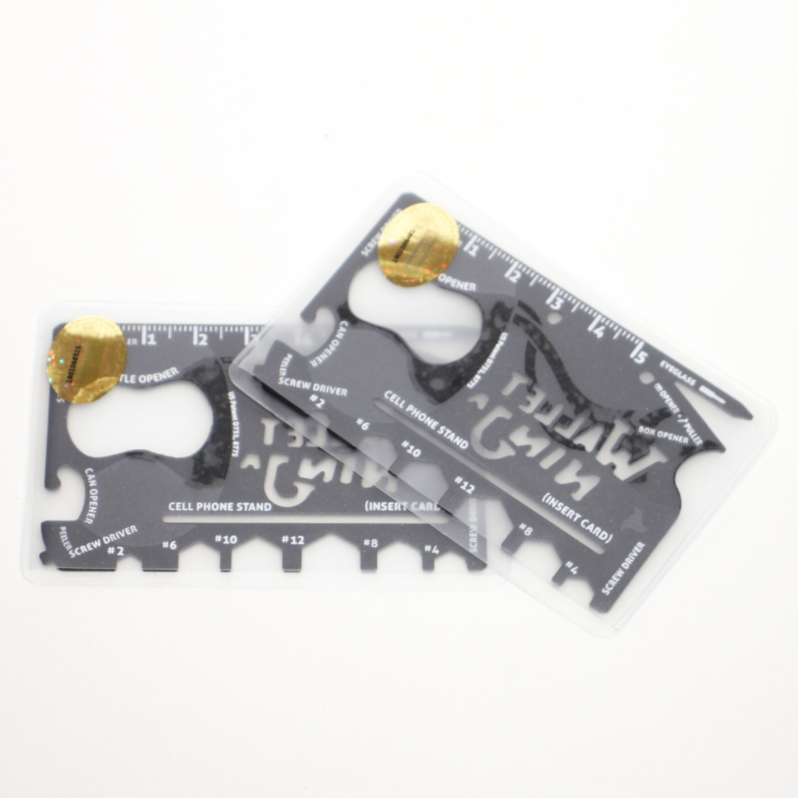 2X Wallet Ninja 18 in 1 Multitool Credit Card Size Tool Black