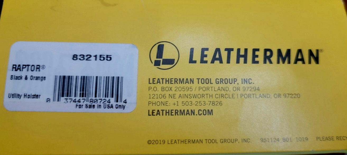 New Genuine Leatherman Raptor Rescue Emergency Shears NEW Orange / Black
