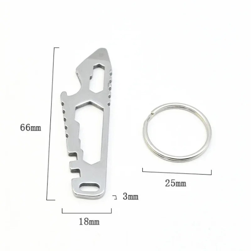 Mini Stainless Steel Pry Bar EDC Hex Wrench Bottle Opener Repair Tool