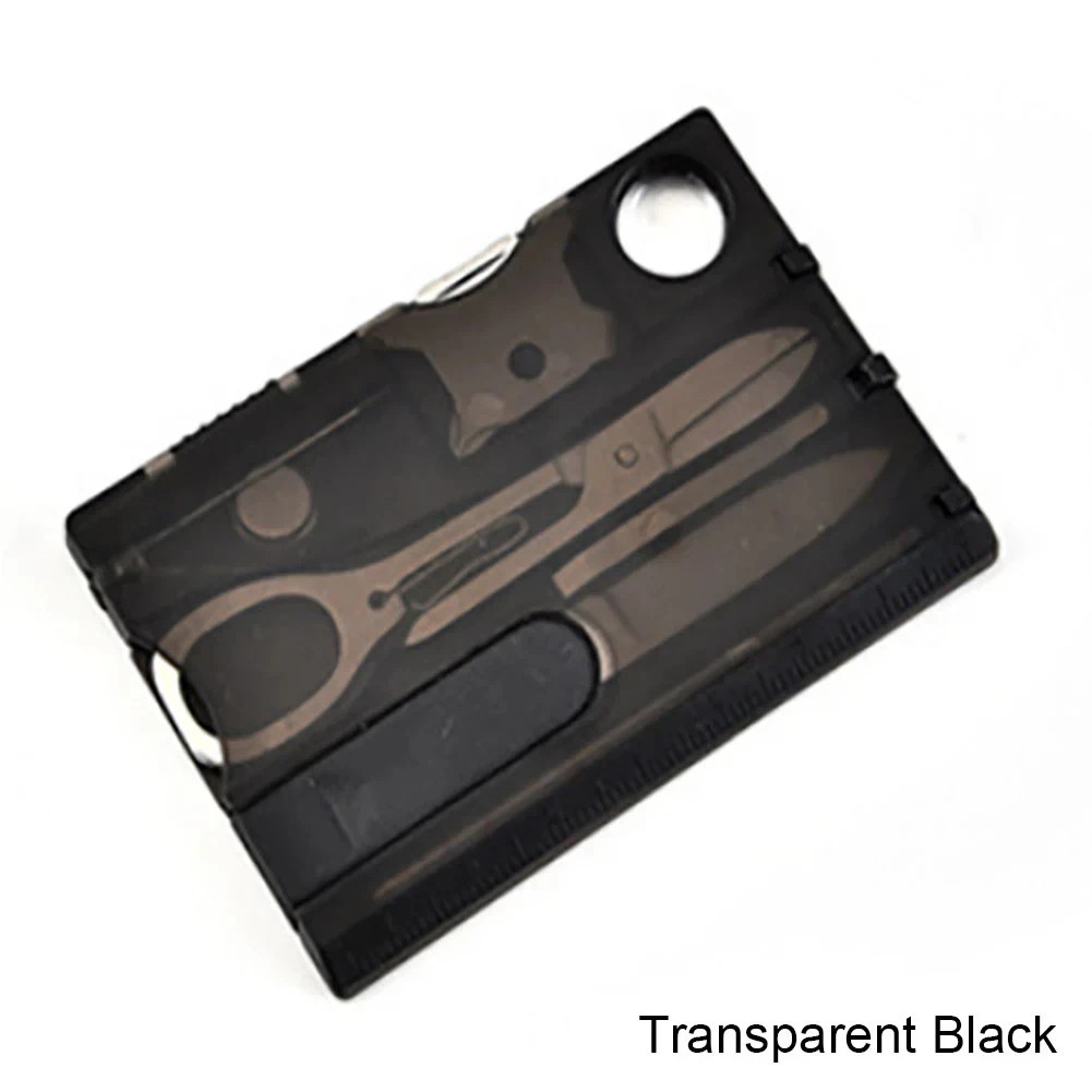 12-in-1 EDC Multitool Survival Card with Knife Scissors Screwdriver Ultra Thin