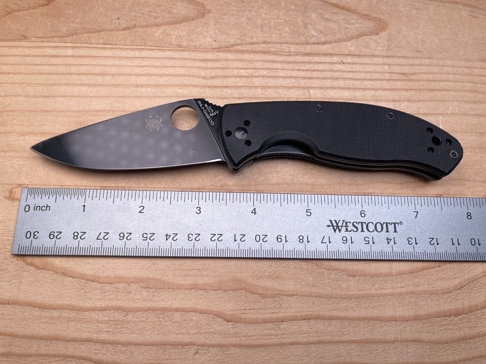 Spyderco Tenacious Plain Edge Black 8Cr13Mov G-10 Folding Pocket Knife