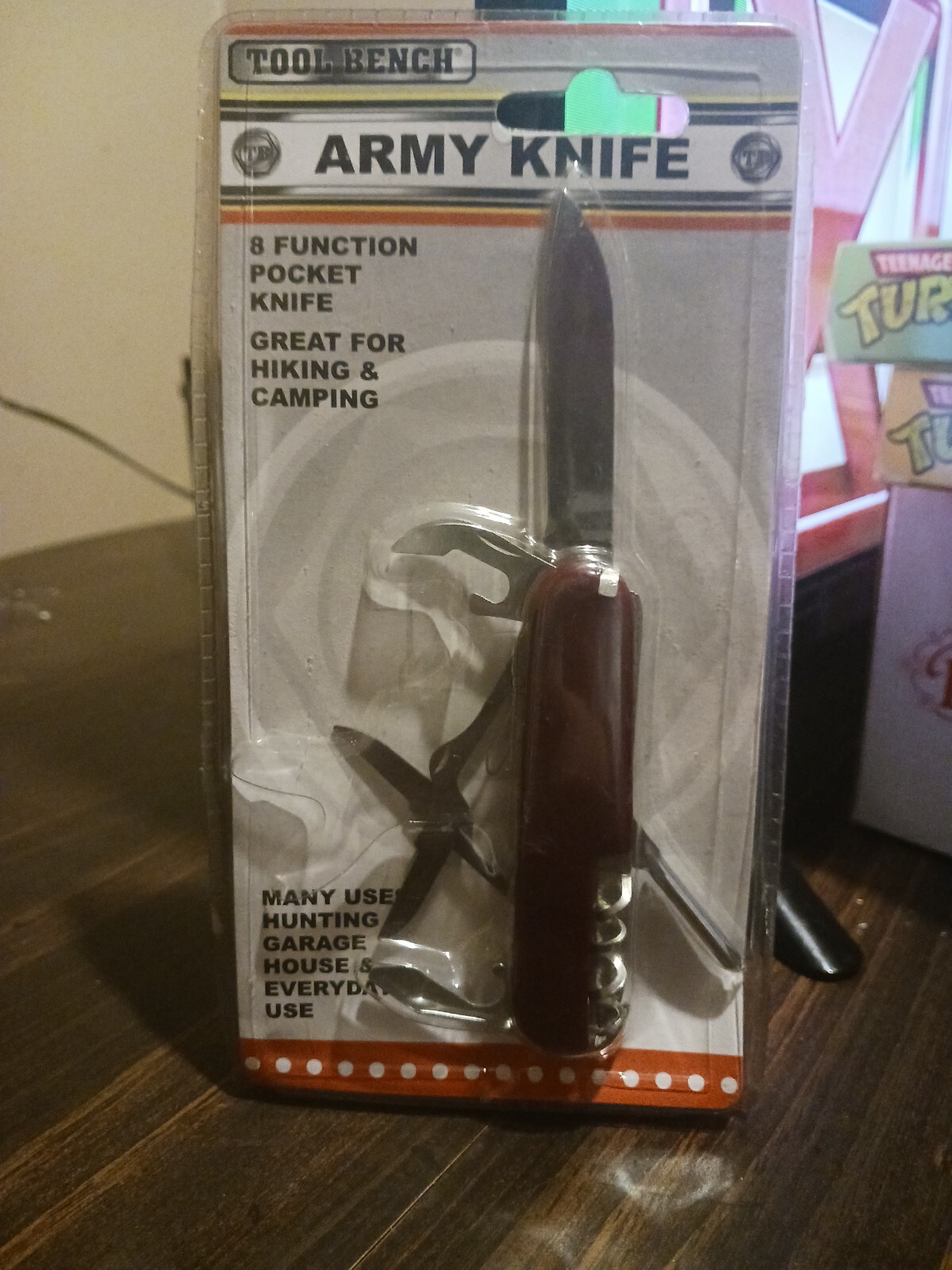 **NEW** Genuine Tool Bench 8 Function Maroon Many Use Pocket / Army Knife Only