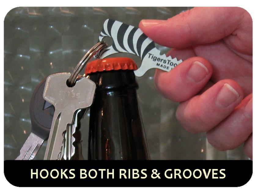 Tiger’s Tooth Key Ring Bottle Opener – Made in USA