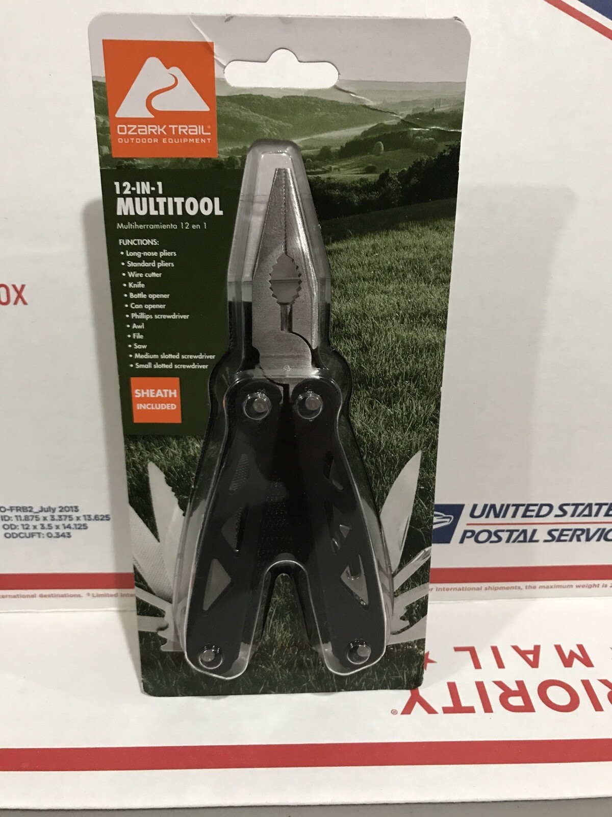 NEW SEALED! Ozark Trail 12 In 1 Multitool! With Sheath! Black ONLY 2 LEFT! Prep