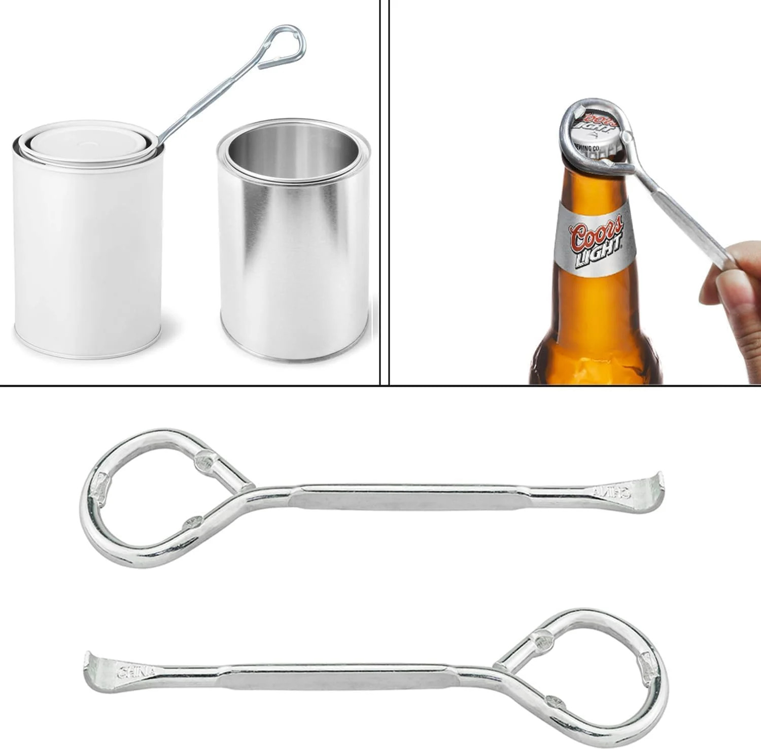 4PCS Metal Paint Can Opener Multipurpose Pry Bar Lid Opener Wrench Screwdriver K