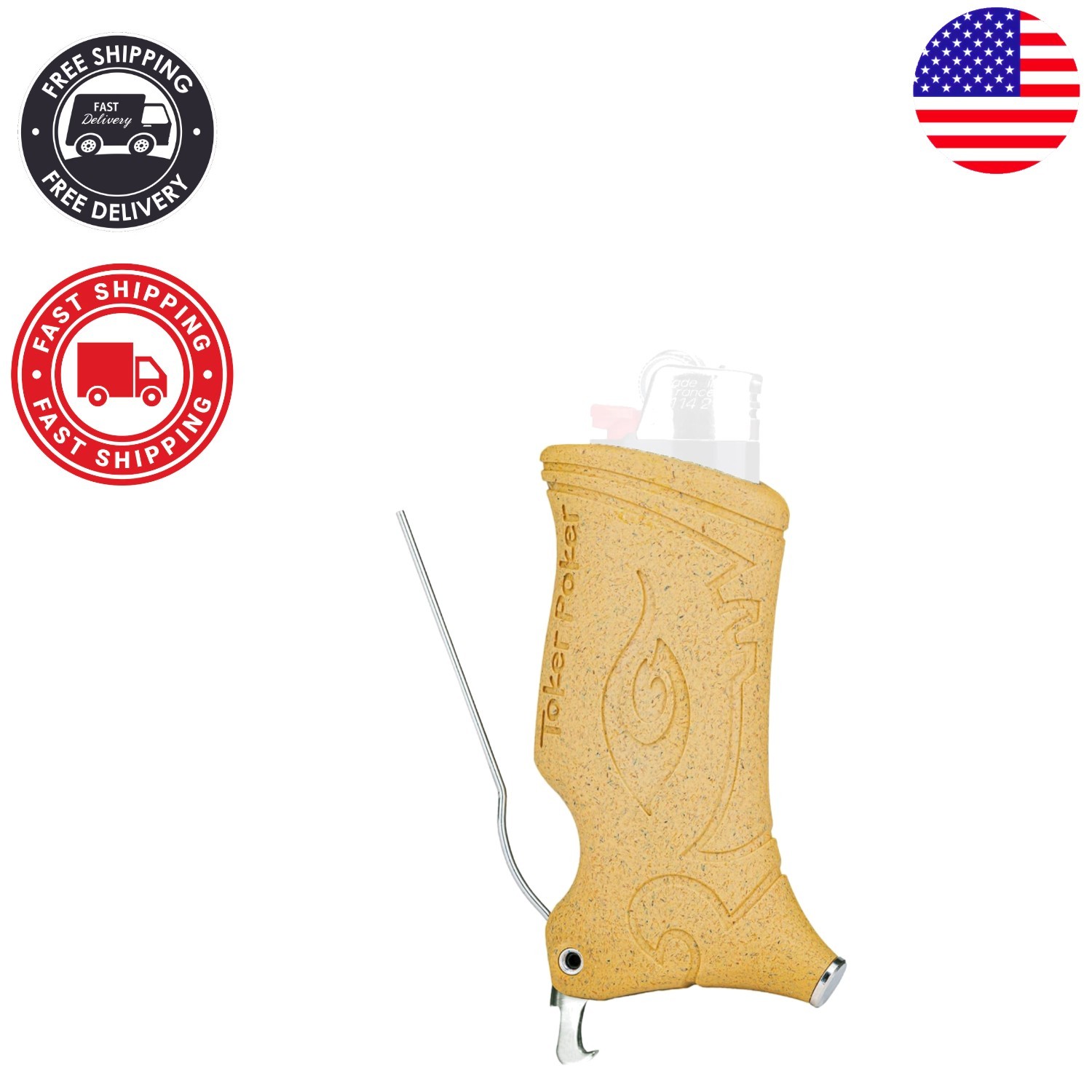 Compact Retractable Bottle Opener & Stainless Steel Poker for Adventurers
