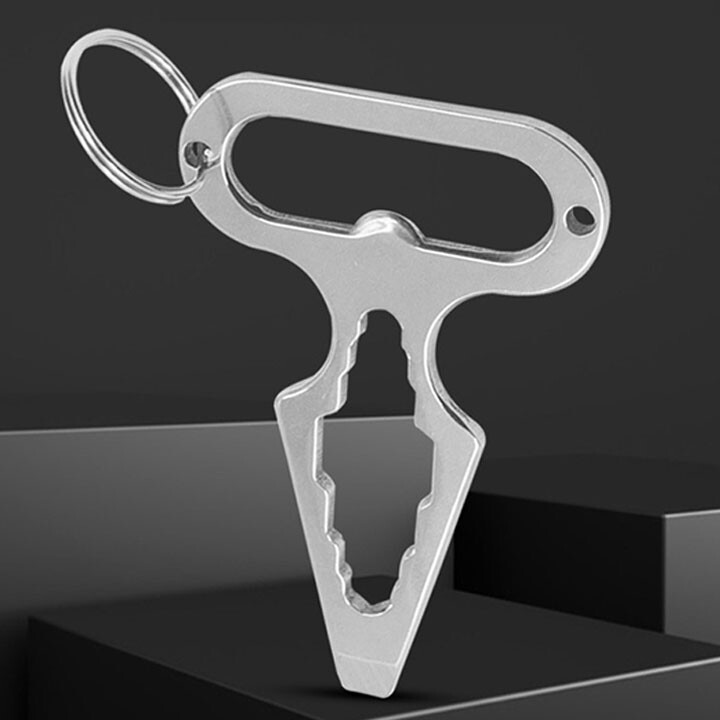 Stainless Steel Keychain Wrench For Necessary Infected Outdoor/ Indoor Surfaces