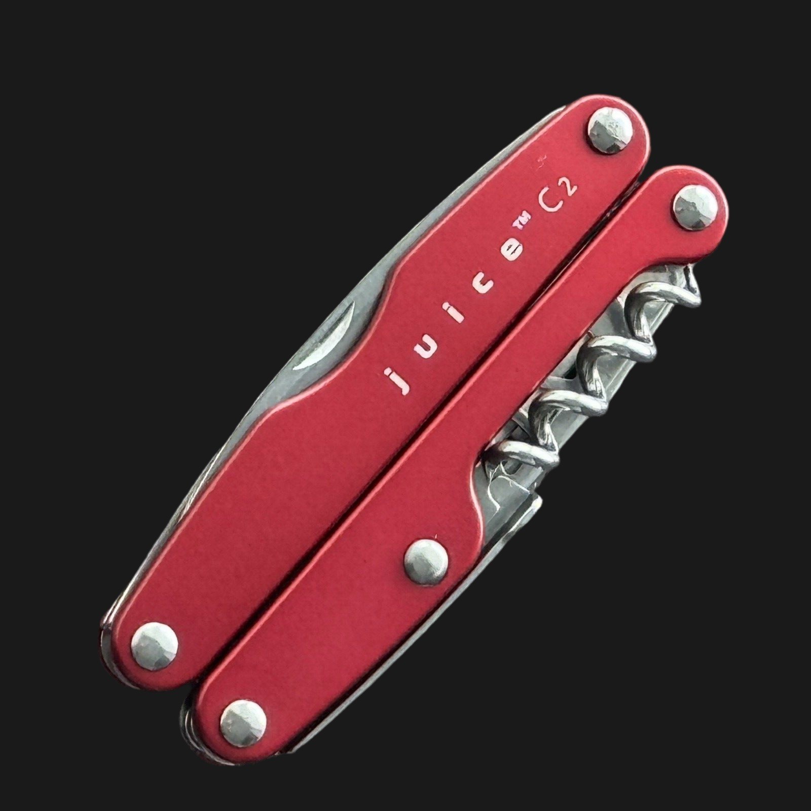 Leatherman Juice C2 Inferno Red multitool. “Swiss Tech” Factory branded