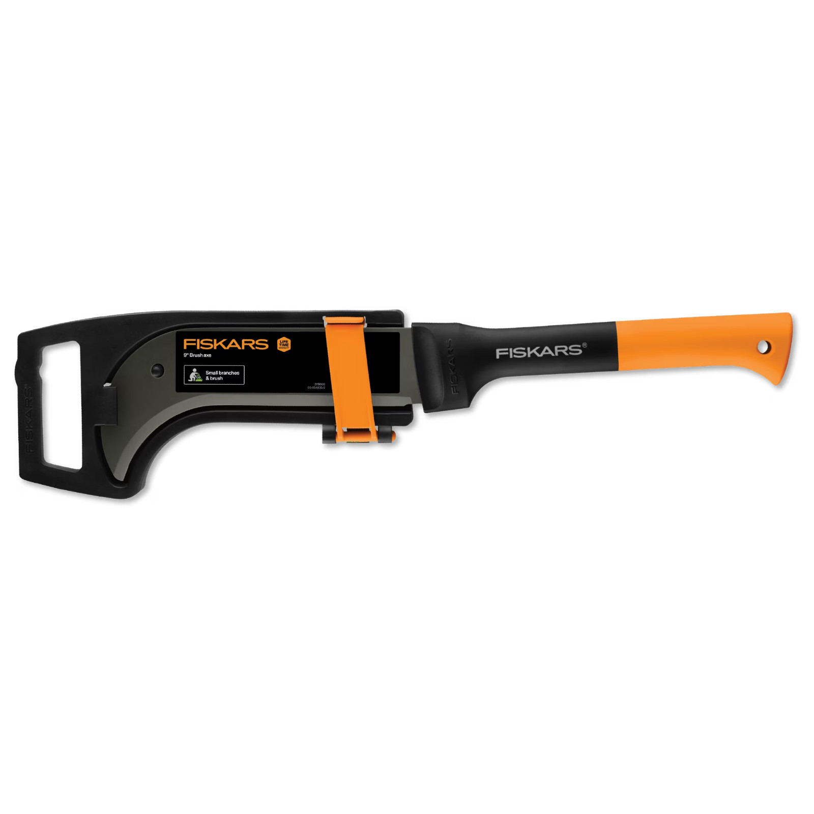 Fiskars Curved Blade 9In Brush Axe, Black and Orange, 1 Piece
