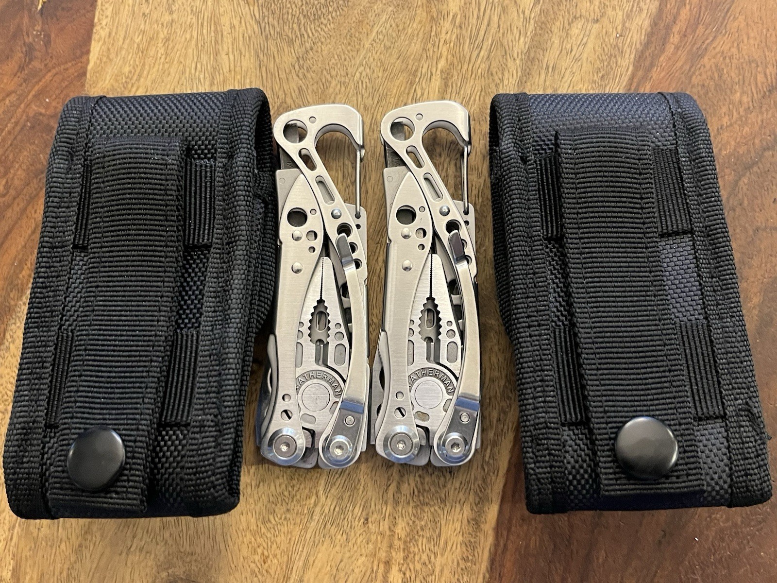 Leatherman Skeletool MultiTools SUPER NICE!! w/New Molle Sheath (Lot Of 2)