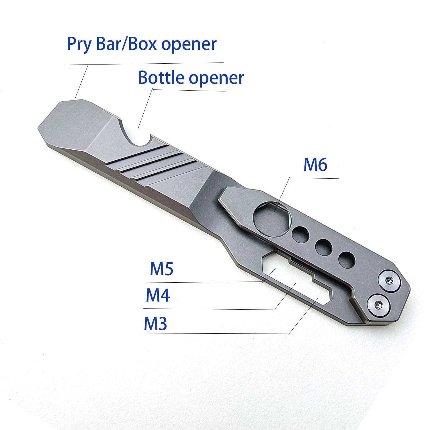 Titanium Pry Bar Outdoor Prybar EDC Wrench Bottle Opener Multi-function tool …