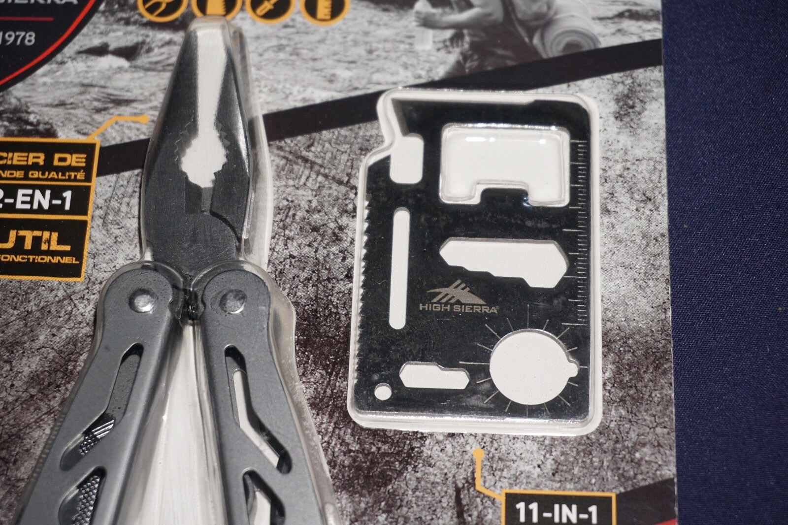 HIGH SIERRA 12-IN-1 MULTI-PLIERS TOOL + 11-IN-1 COMPACT TOOL STAINLESS STEEL