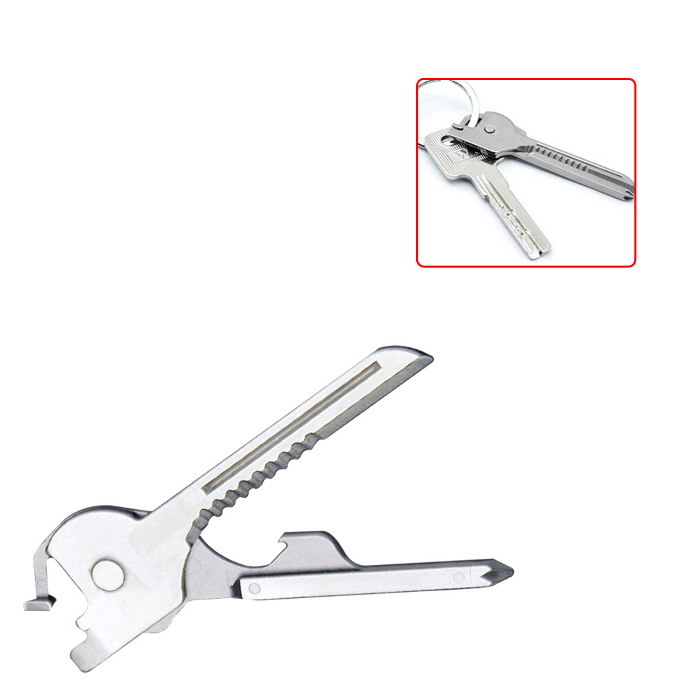 Universal 6 in 1 Bottle Opener Keychain Utili Key Screwdriver Multifunction Tool