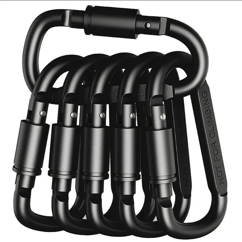 4-6PCS Carabiner Set for Key Camping Survival EDC Outdoor Keychain Clip Alloy Al