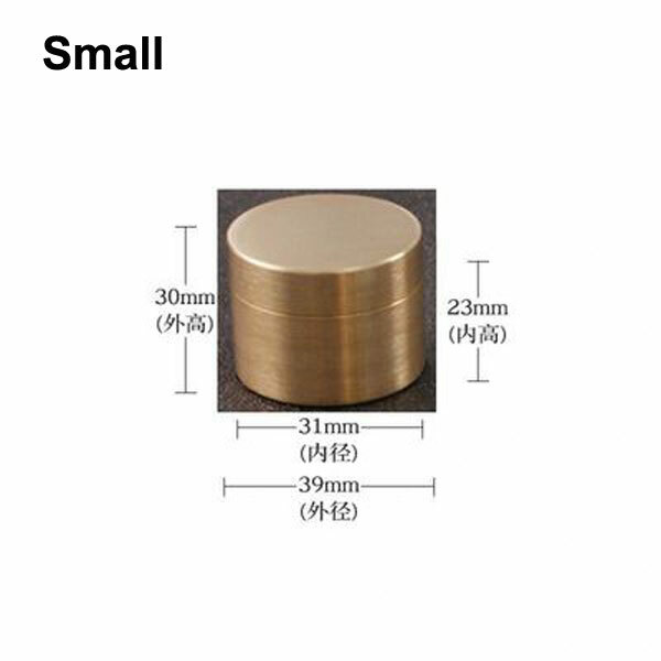 HotEDC Large Solid Brass Waterproof Box Outdoor Travel Home Pill Case SealedTank