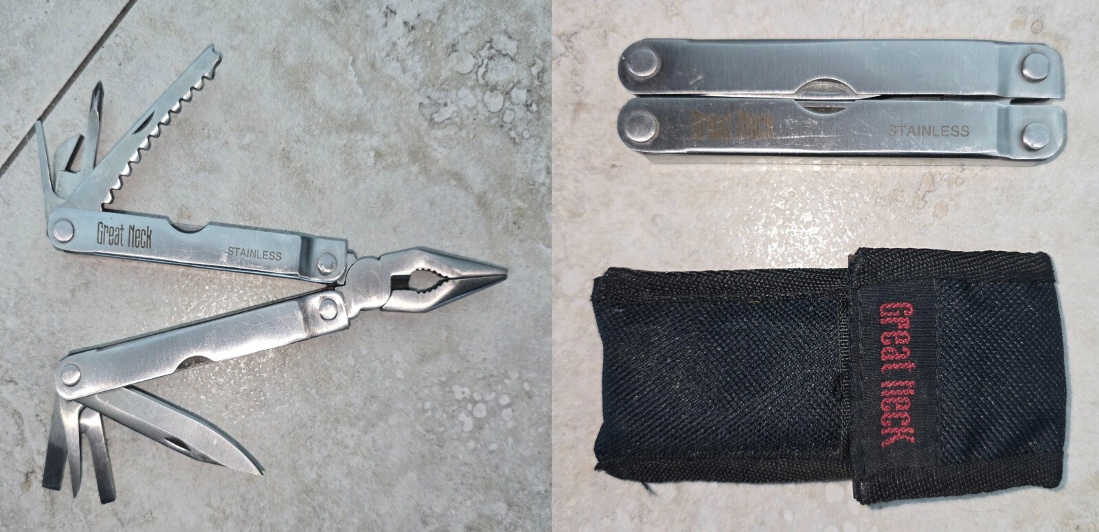Great Neck Multi Tool – Multiple Knife Blades & Pliers With Carry Case