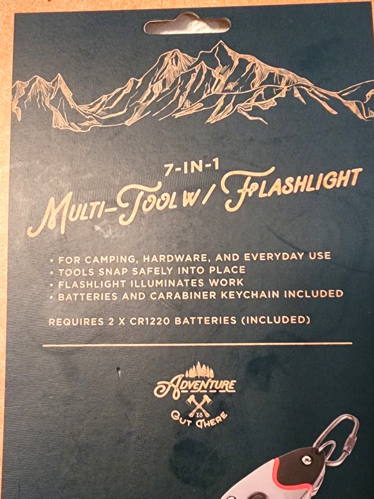 B/91 Adventure Out There 7 IN 1 Multi Tool with Flashlight Factory Sealed