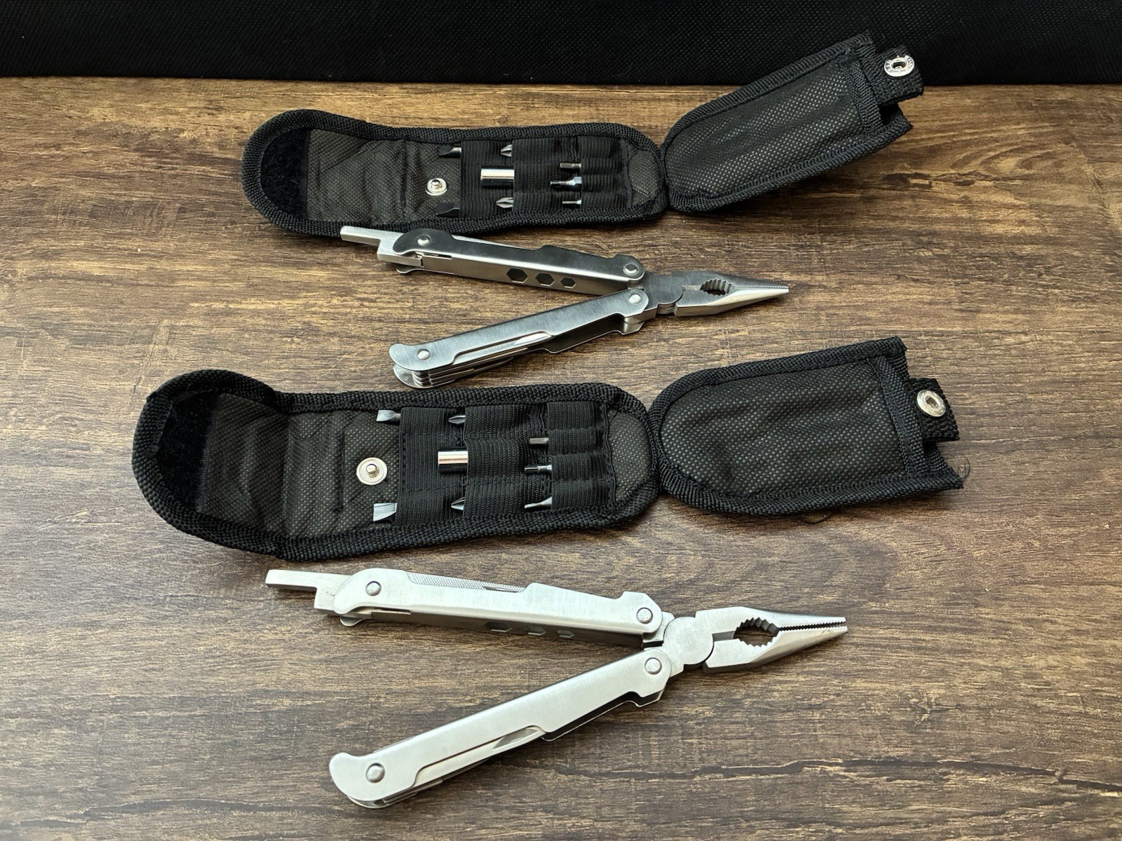 Unbranded Multi -Tool Stainless With Sheath Lot Of 2