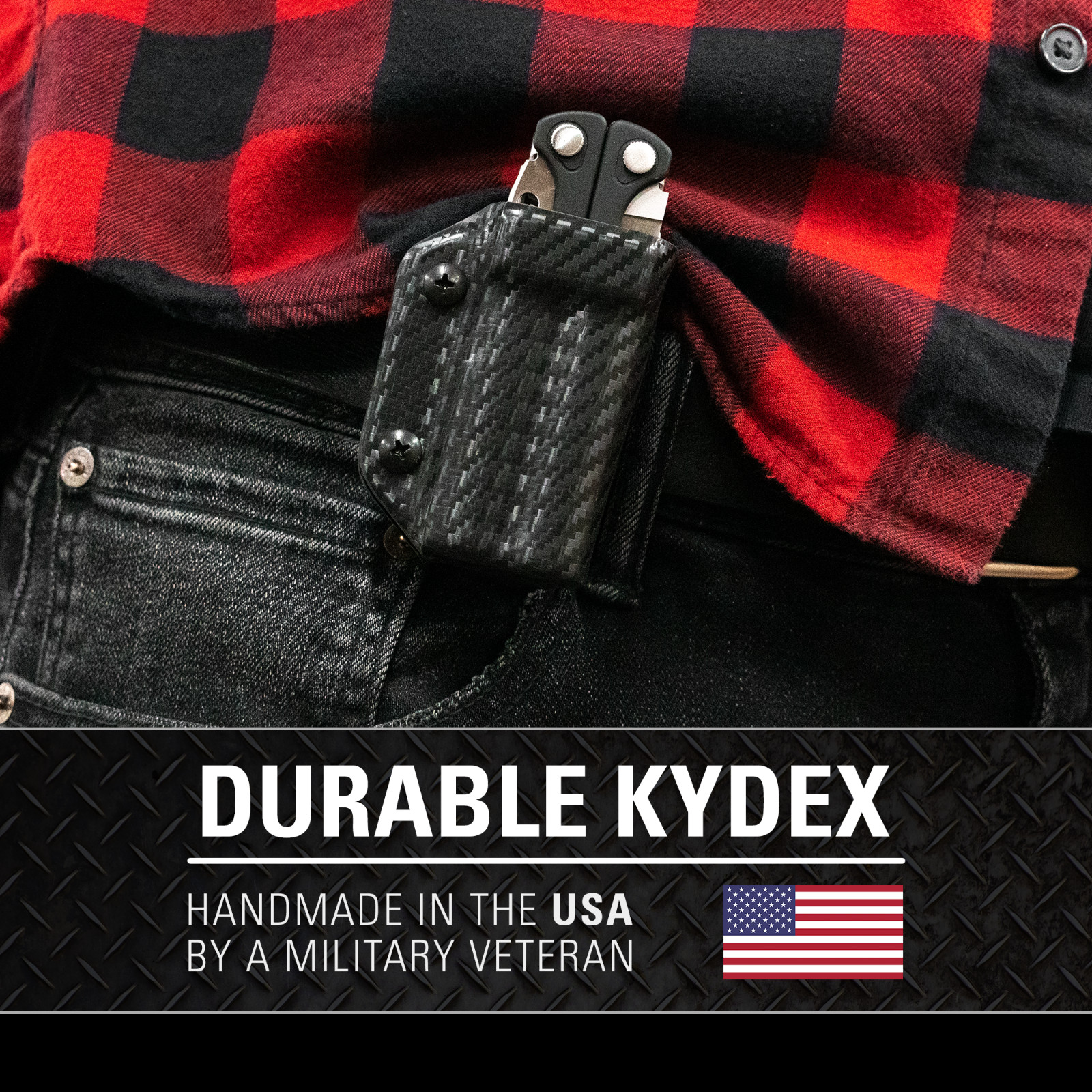Clip & Carry Kydex Multitool Sheath fits Leatherman CHARGE + TTi – USA Made