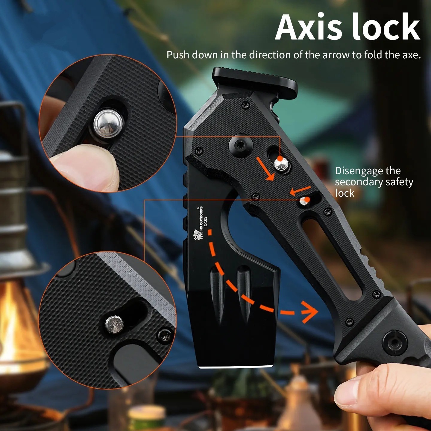 Mini Small Pocket Folding Axe Foldable Hatchet Tomahawk Hammer Survival Camping