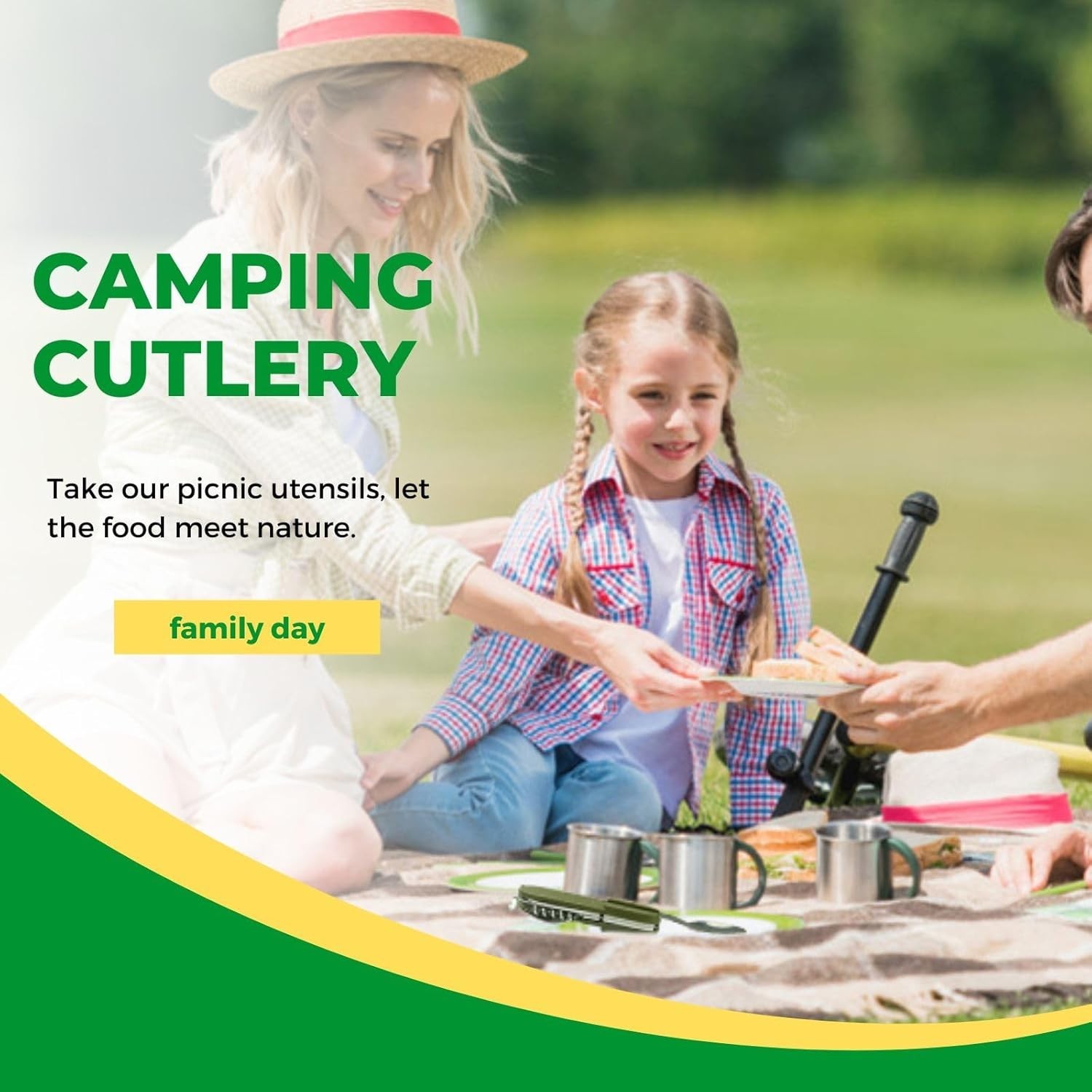 7-In-1 Stainless Steel Multi Function Camping Tool Utensils Knife Spoon Opener