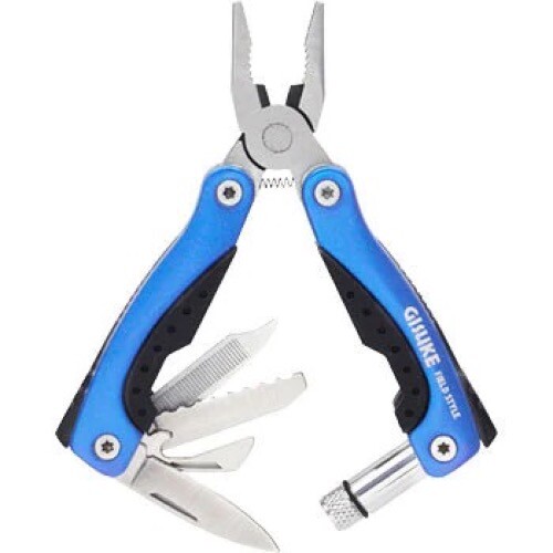 GISUKE Folding multi-tool 7in1 FMT-220M Stainless Steel LED Light