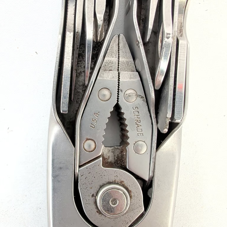Schrade Tough Tool Multi-Tool USA Made Vintage Pliers Stainless PAT PEND Silver