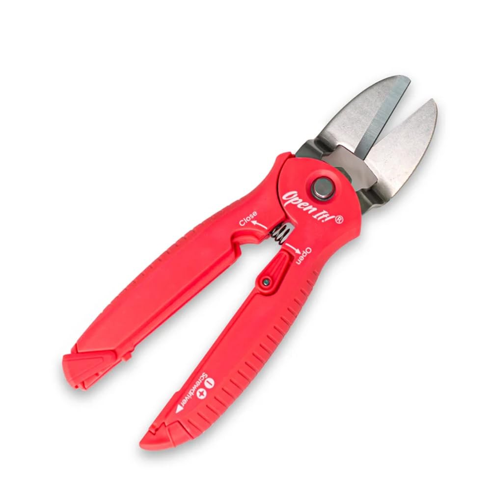 Open-It! All-In-Multi Tool with Heavy-Duty Scissors, Cutter, Screwdriver, and…