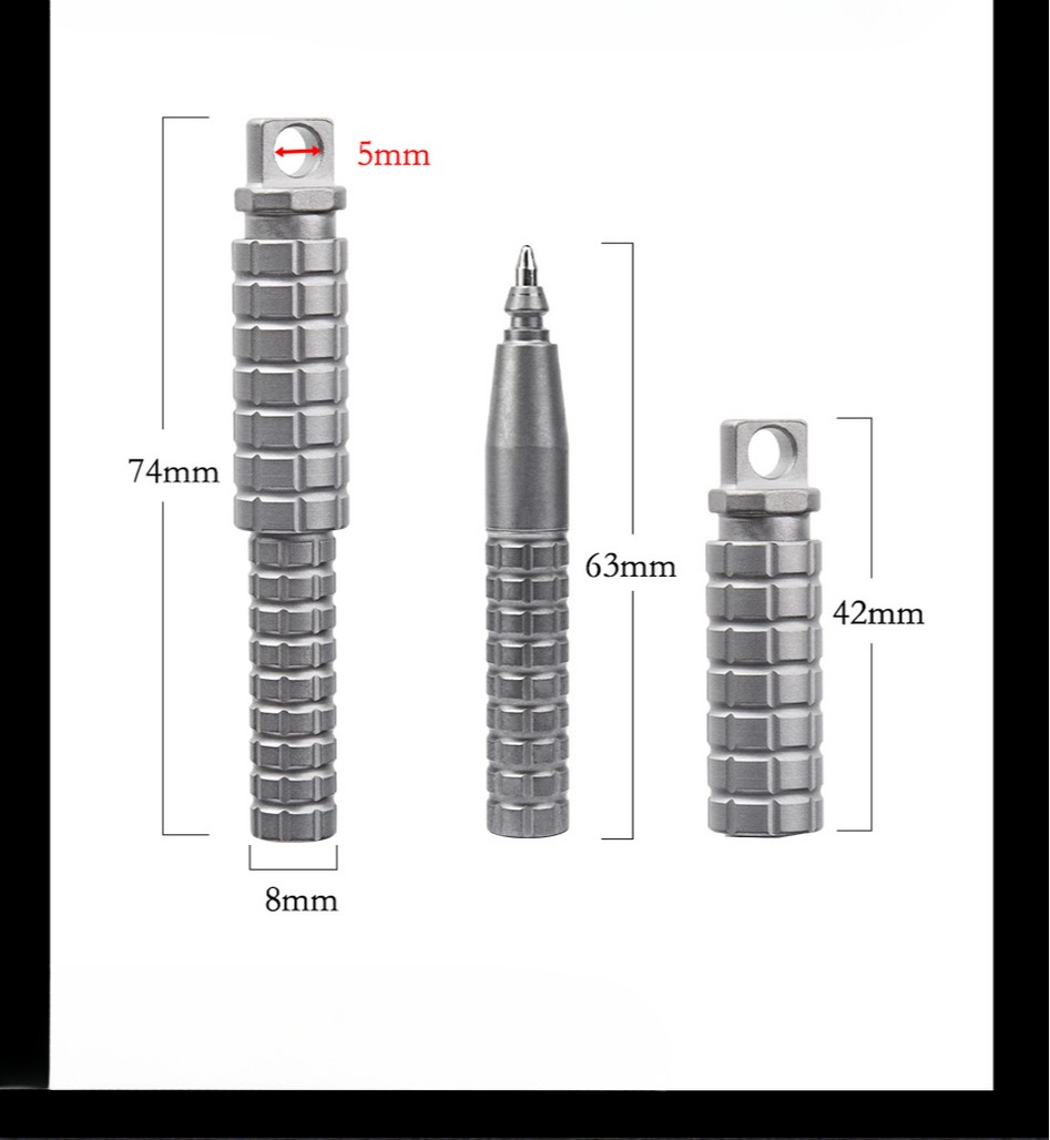 Titanium Pocket Ballpoint Pen Signature Pen Outdoor EDC Portable Writing Pen