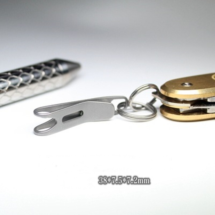Titanium alloy EDC Gear Pocket Suspension Clip Wallet Mini Tool with Key Ring