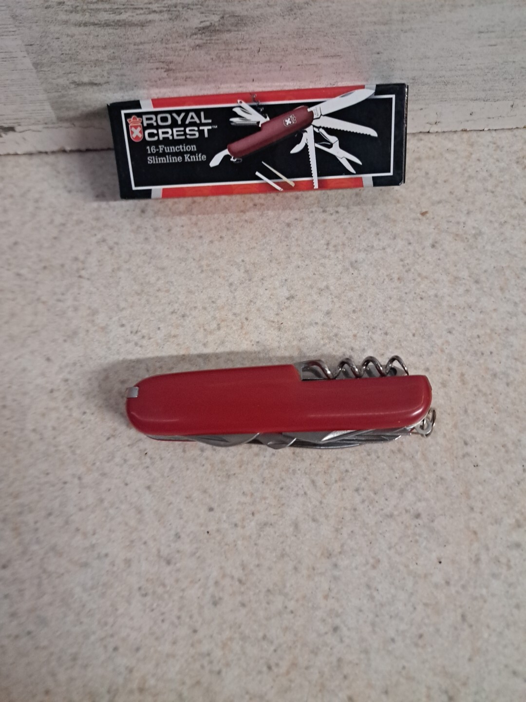 Royal Crest 16 FUNCTION SLIMLINE ARMY UTILITY KNIFE W/Life Warranty