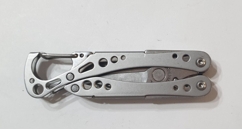 🔥🔥🔥 Leatherman Style CS Black Keychain Multitool Carabiner Rare Retired