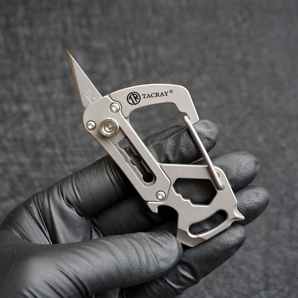 Titanium Alloy Keychain EDC Multifunction Tool Wrench Screwdriver Bottle Opener