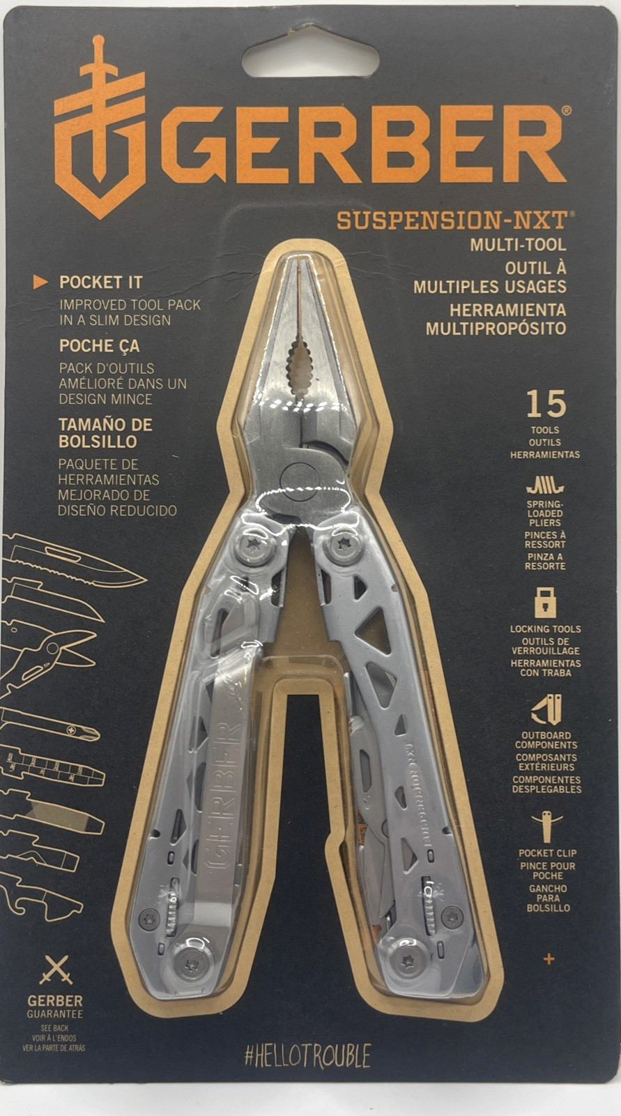 Gerber Suspension-NXT Multi-Tool – 15 Tools – Stainless Steel – New