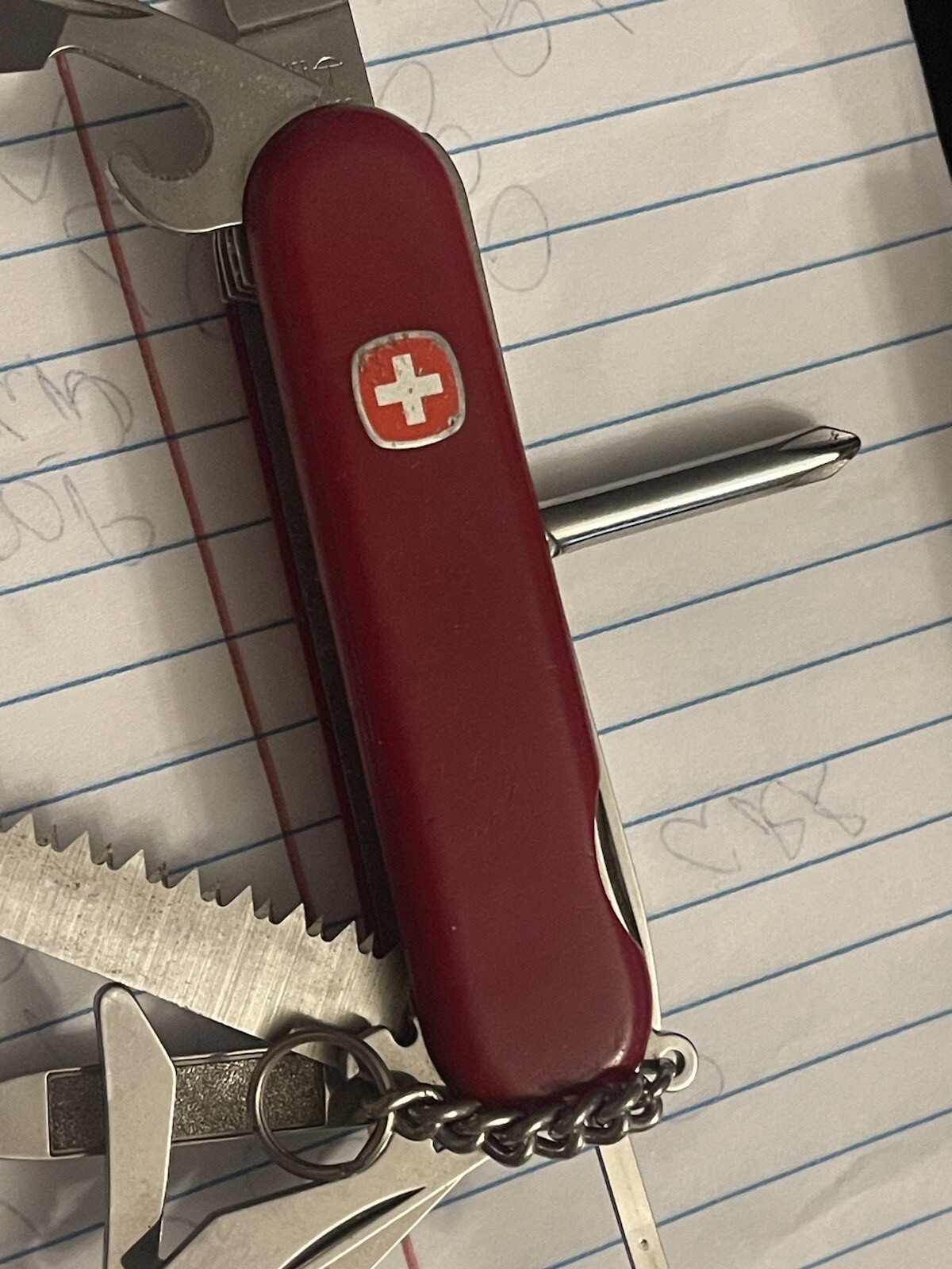Wenger Delemont Swiss army knife The Yellow Pick Has Broken End As Shown