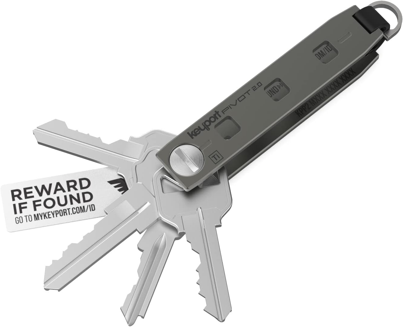 Pivot 2.0 Ti Key Organizer – Premium Titanium Key Organizer Keychain W/Key Ring