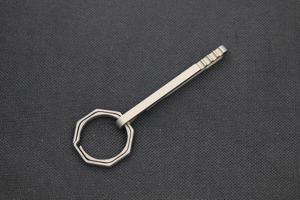 EDC Titanium TC4 Key Chain + Key Ring Belt Clip Molle Pecket Outdoor Tool KCR-8