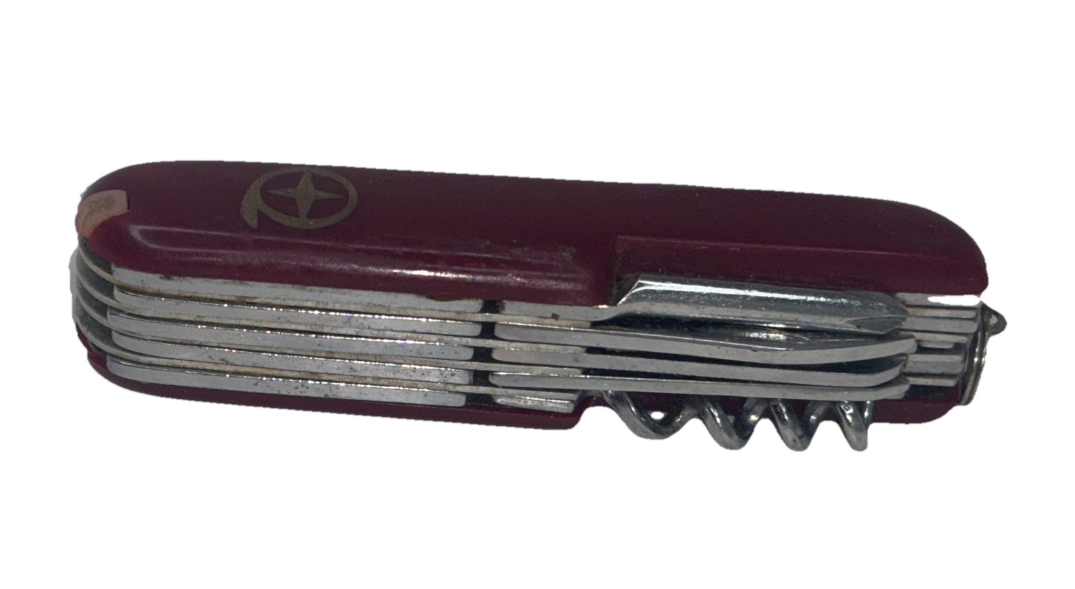 Diamond Superior Multi Purpose Pocket Knife Maroon Corkscrew Scissors No Twizzer