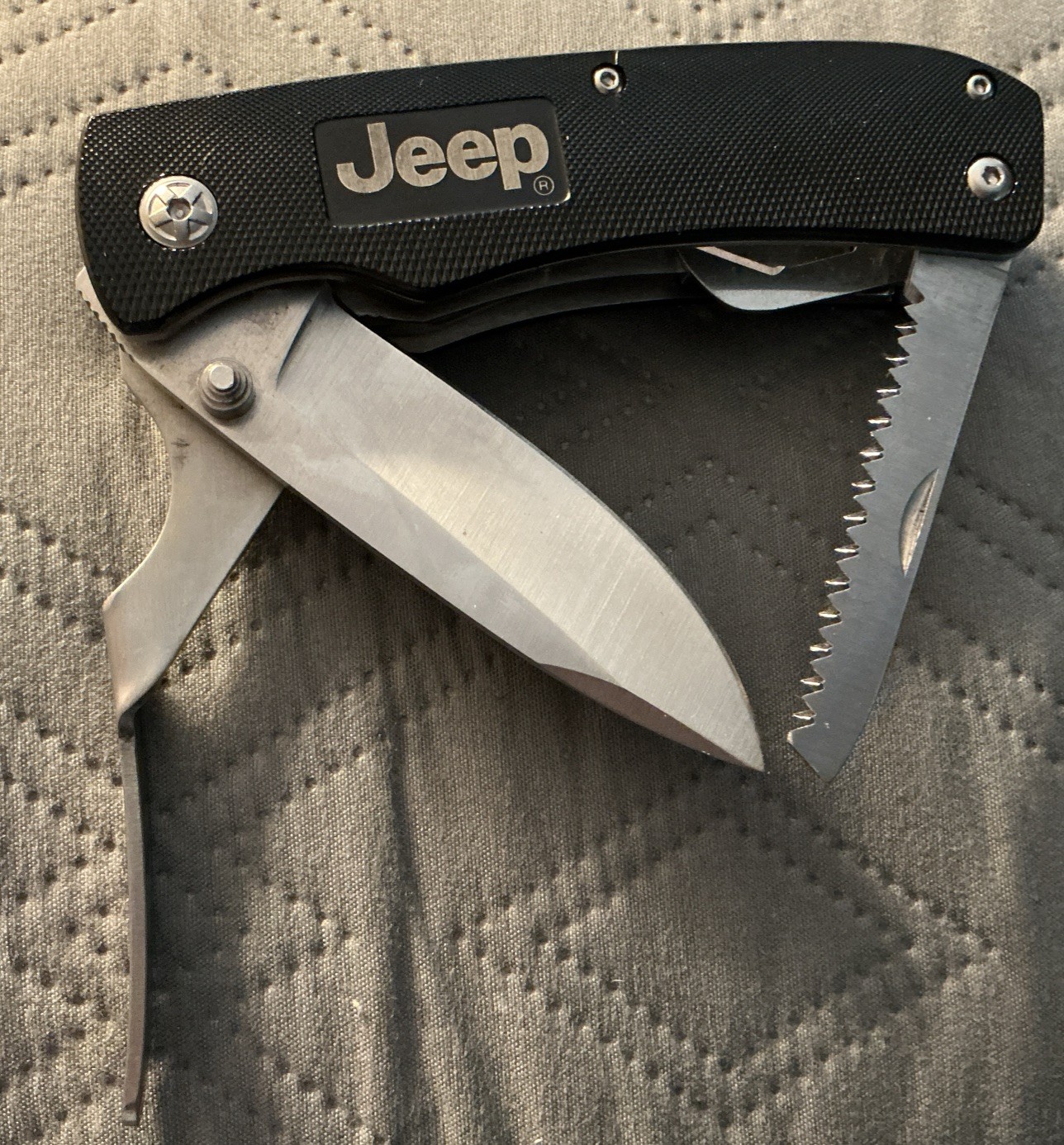 Vintage 2007 Jeep Multitool With Pocket Knife And Carrying Case Complete