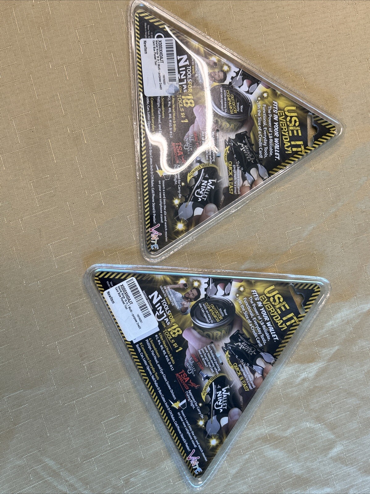 2 Packs of Wallet Ninja 18 in 1 Multi-purpose Credit Card Size Tool – Black