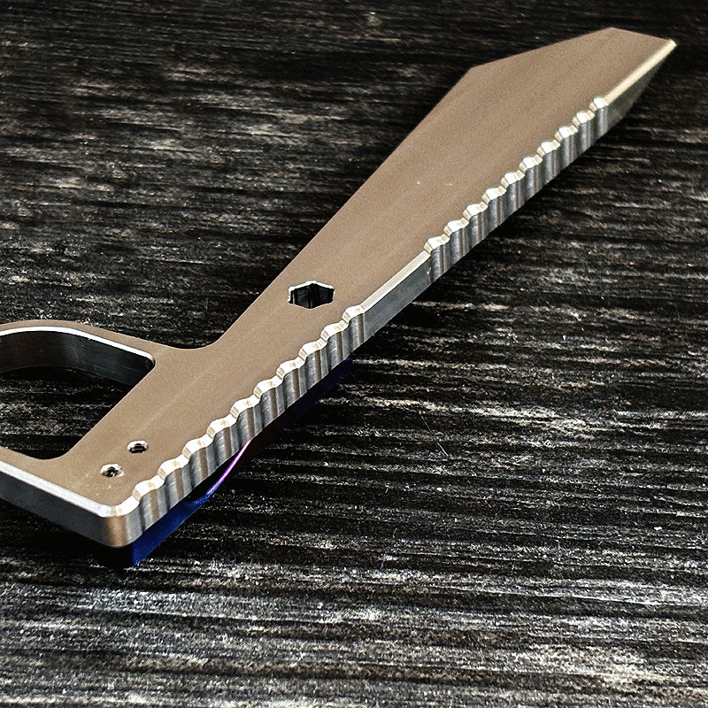 EDC Titanium Pry Bar Crowbar Wrench with Pocket Clip Outdoor Camping Multi Tools