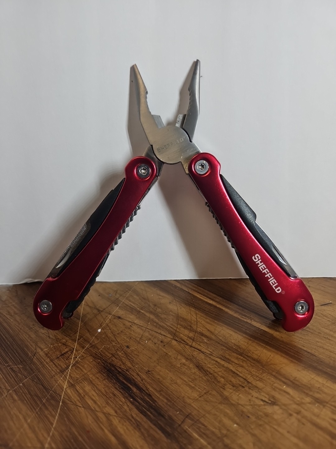 SHEFFIELD 1 Pc. Precision Multi Tool w/Belt Pouch ~ Red Handle