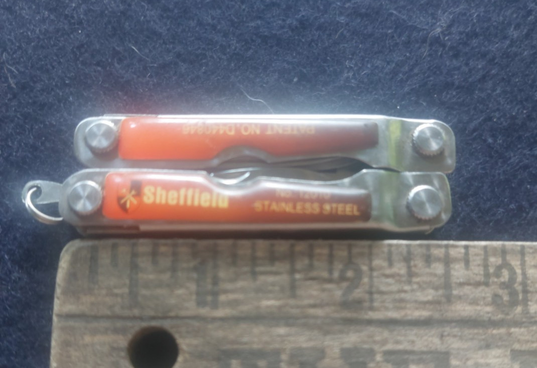 Sheffield Mini Multi Tool 9 in 1 Knife Pliers Saw Screwdriver scissors