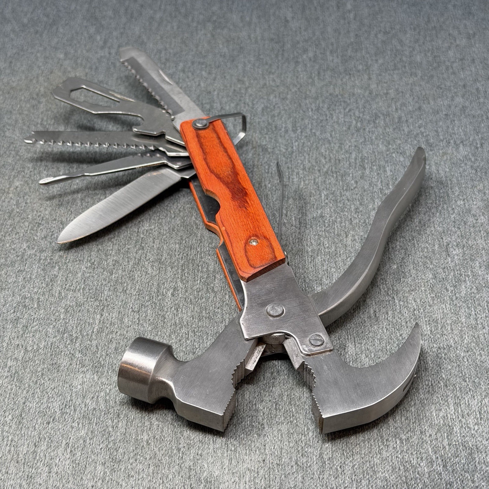 Best Grandpa Ever Mini Hammer Multi-Tool Folding Pocket Tool Gift Set Father Dad
