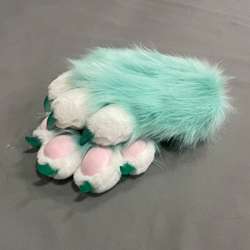 Furry Colorful Beast Claw Gloves Cat Mother Gloves Cat Claw Cute Plush