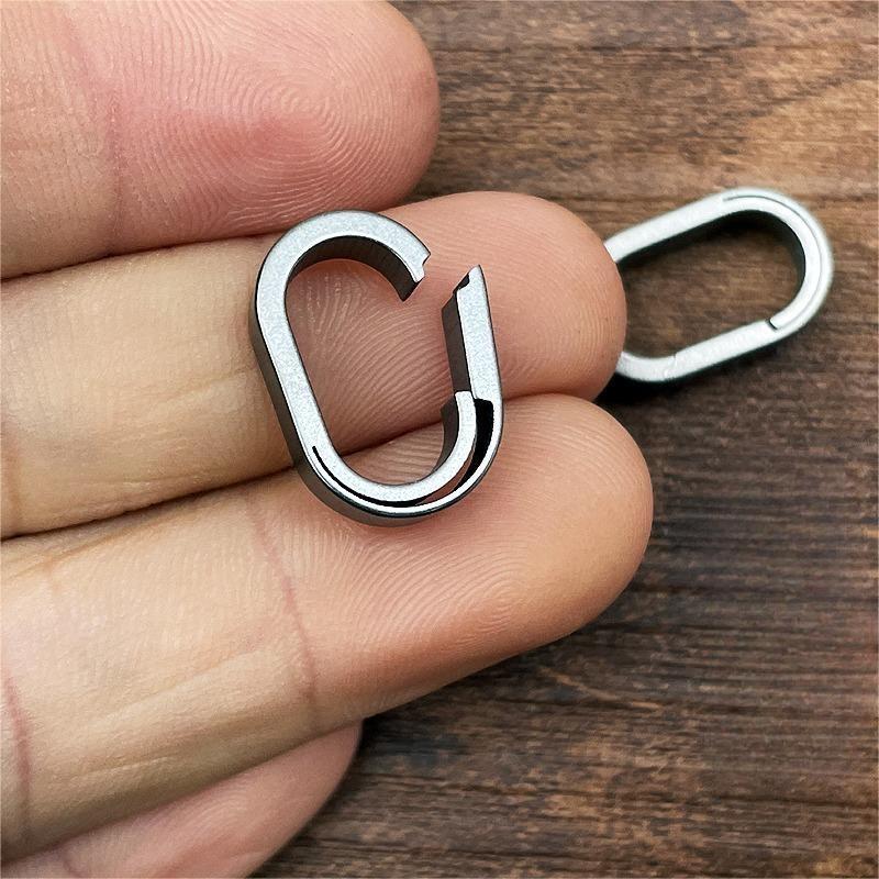 Titanium Keychain Ring Mini Carabiner Key Holder Quick Release Key Ring Buckle